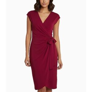 Lark & Ro Sleeveless Wrap Dress Size XS Red